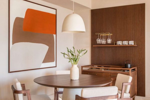 Détail déco intérieur de chambre d'hôtel à Fairmont en Espagne